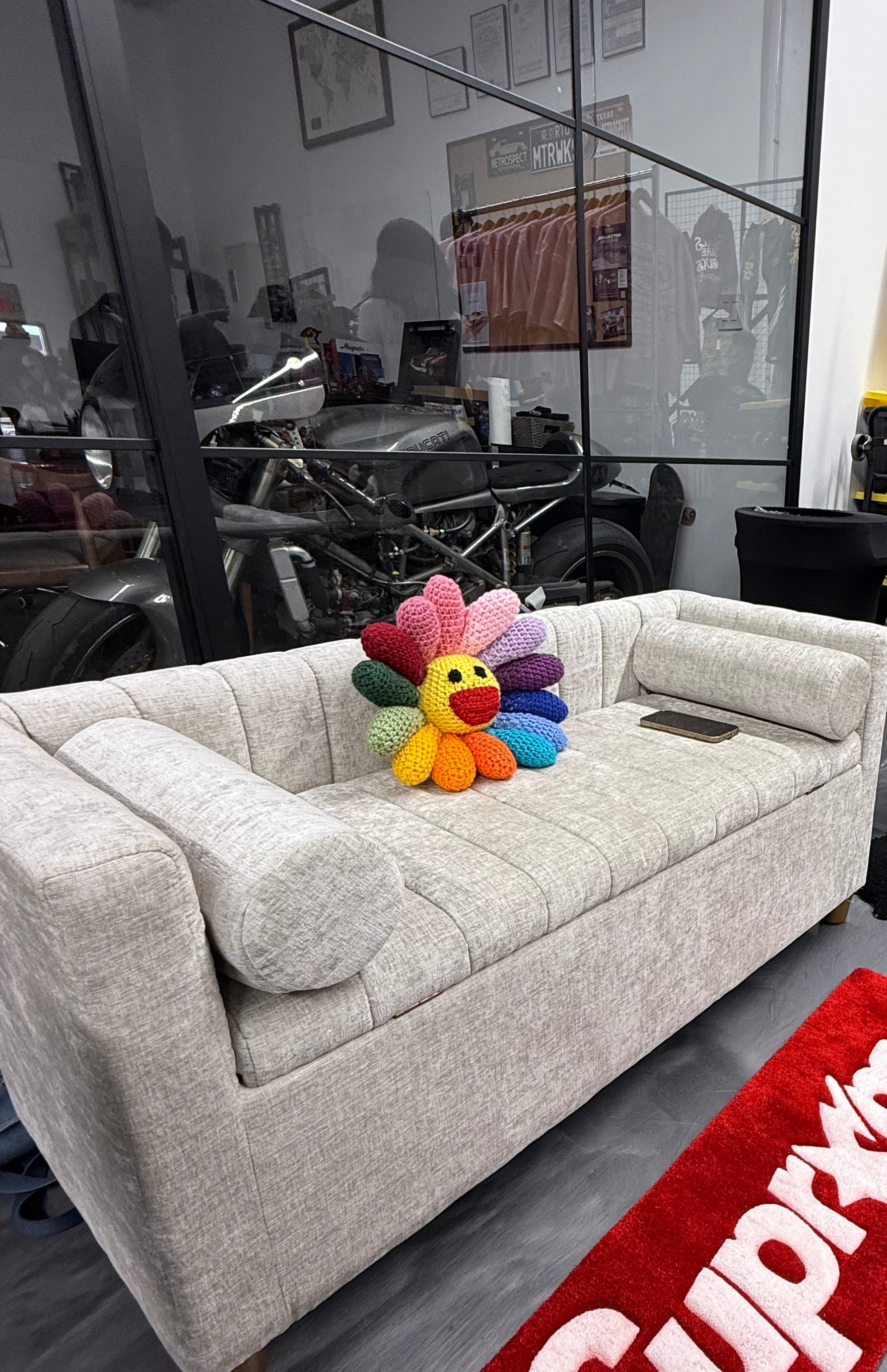 Murakami flower pillow (ON HAND)